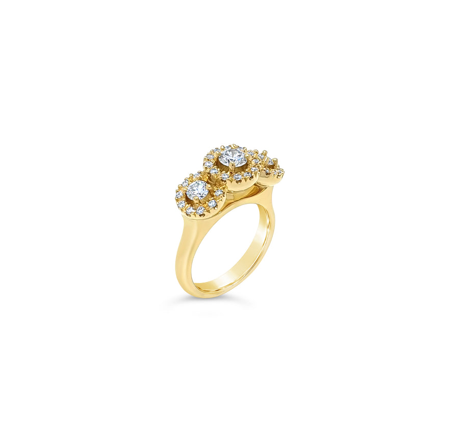 18ct Yellow Gold & Diamond Engagement Ring