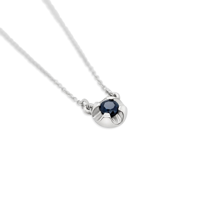 9ct Gold and Sapphire Necklace "Mini Orbit"