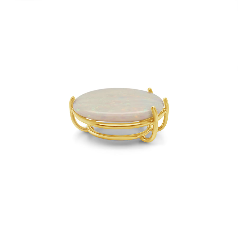 "9ct Yellow Gold White Opal Pendant"