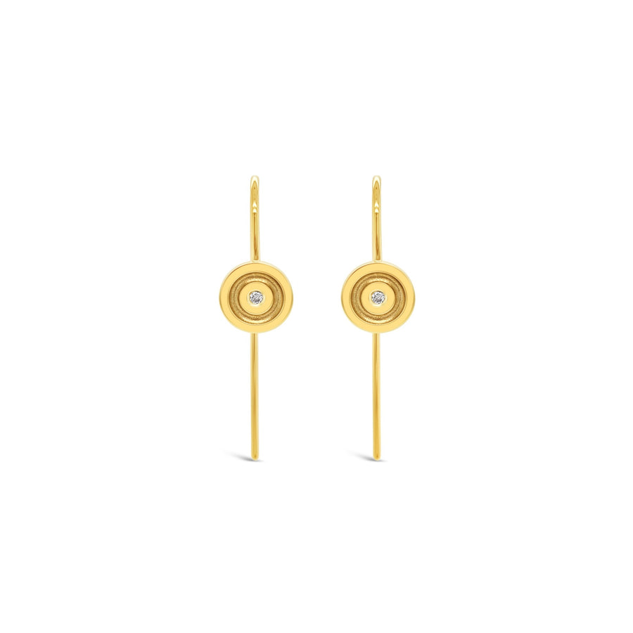 9ct Gold and Diamond Hook Earrings "Belle"