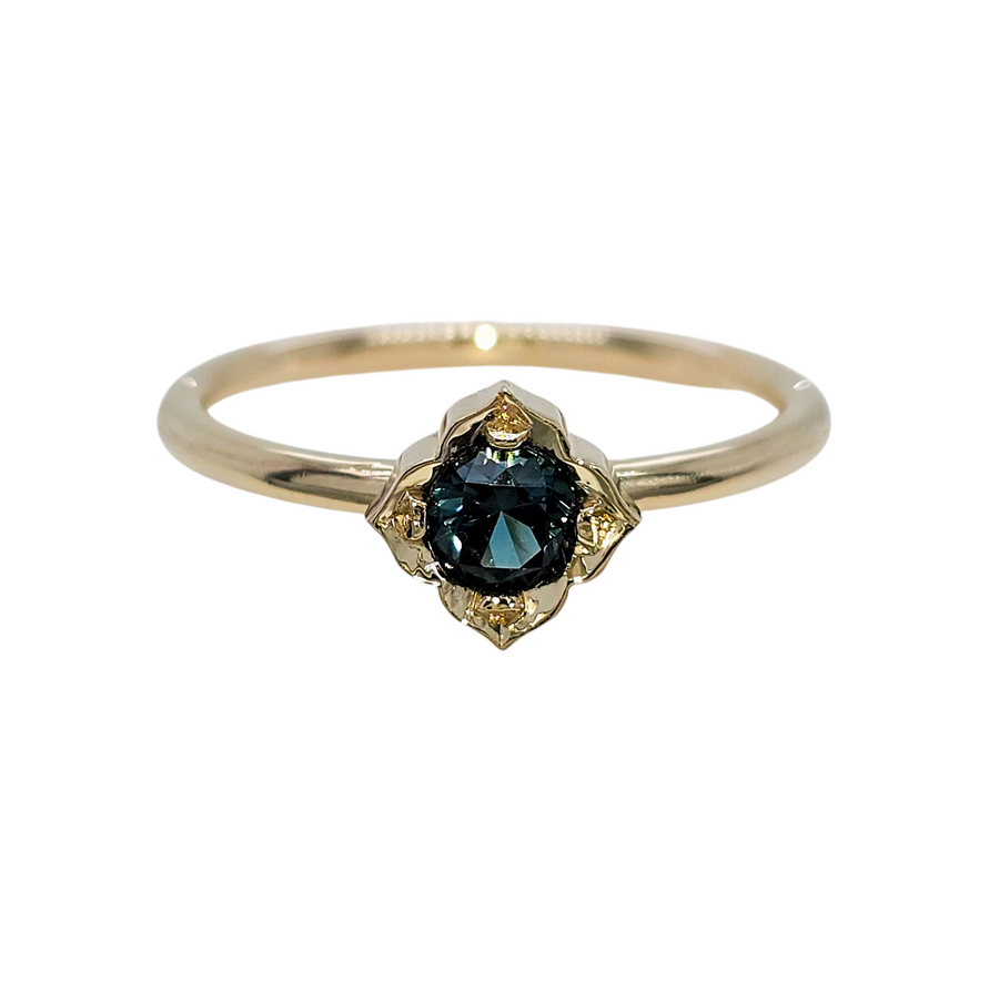 9ct Yellow Gold Sapphire Dress Ring "Aurora Bloom"