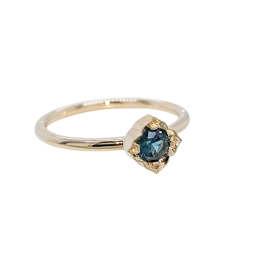 9ct Yellow Gold Sapphire Dress Ring "Aurora Bloom"