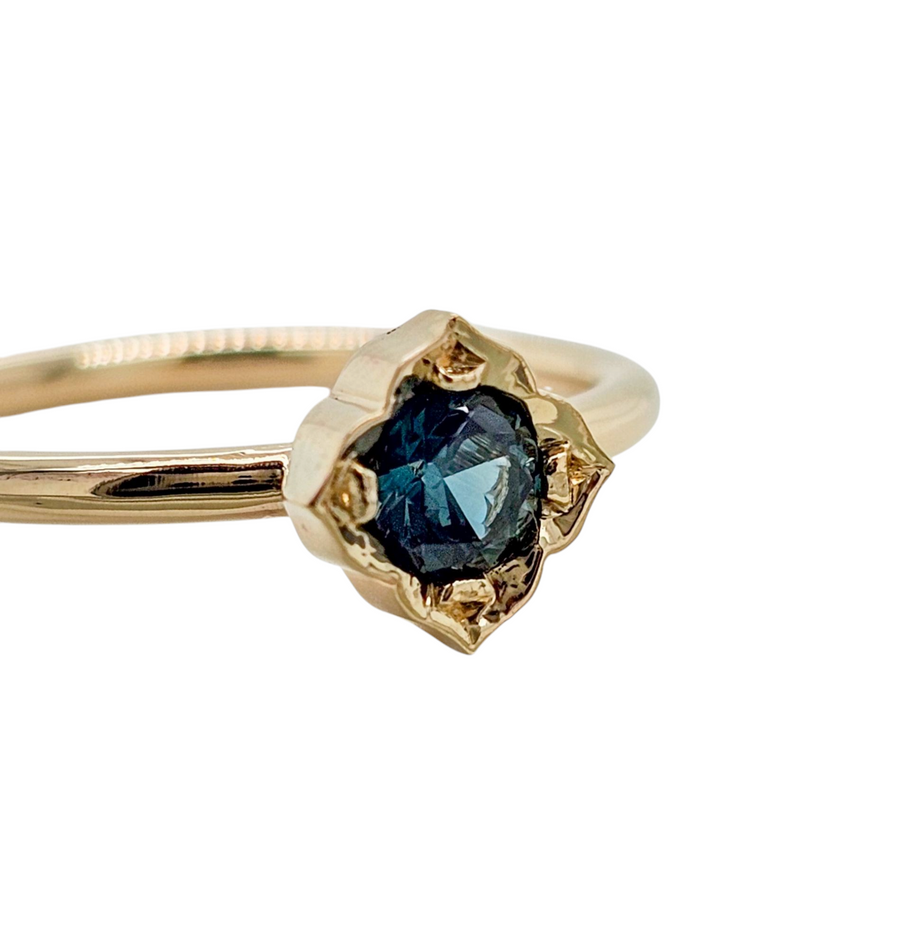 9ct Yellow Gold Sapphire Dress Ring "Aurora Bloom"
