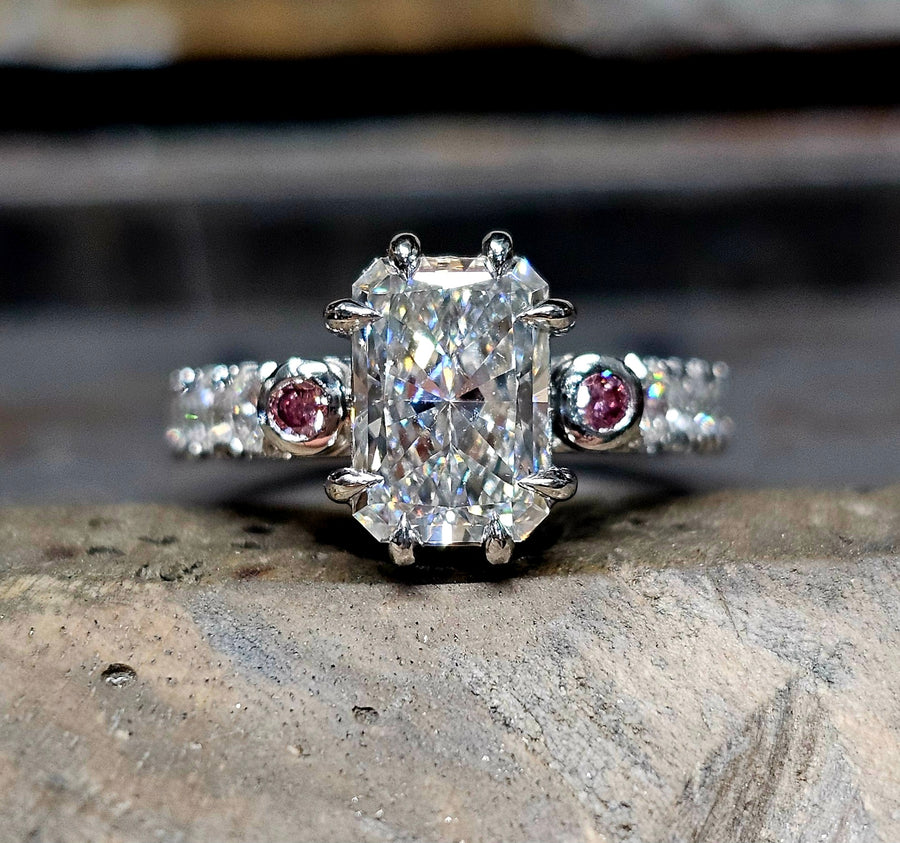 Bespoke Platinum Engagement Ring Set