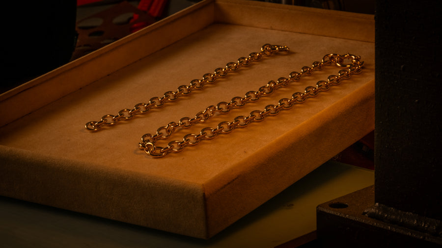 Handmade 9ct Yellow Gold Necklace "Luxe Link"