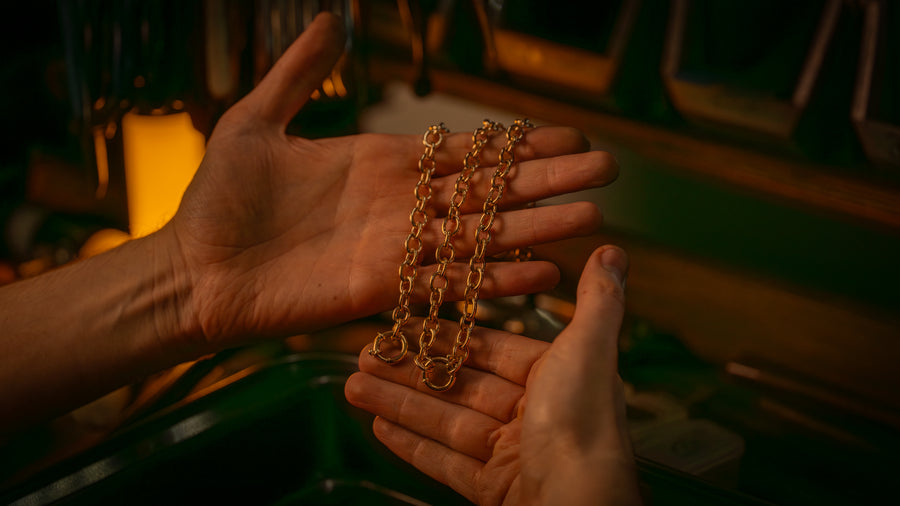 Handmade 9ct Yellow Gold Necklace "Luxe Link"