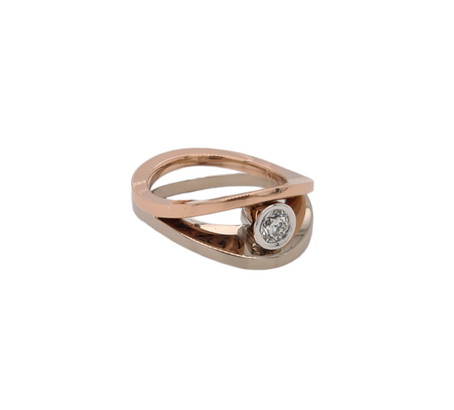 18ct Rose & White Gold "Reflections" Ring