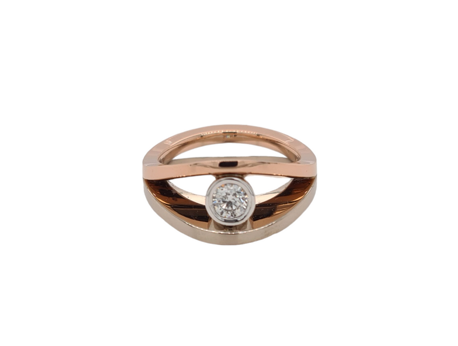 18ct Rose & White Gold "Reflections" Ring