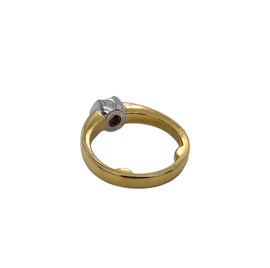 18ct Yellow & White Gold Engagement Ring