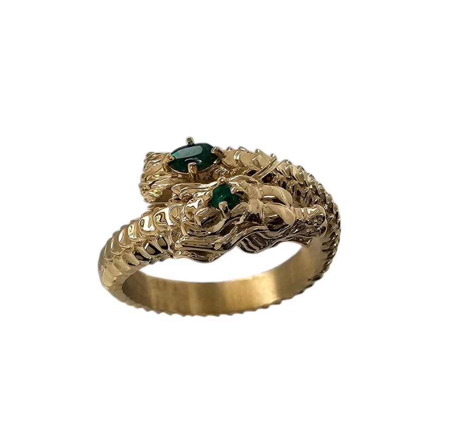 Gents Yellow Gold Dragon Wedding Band