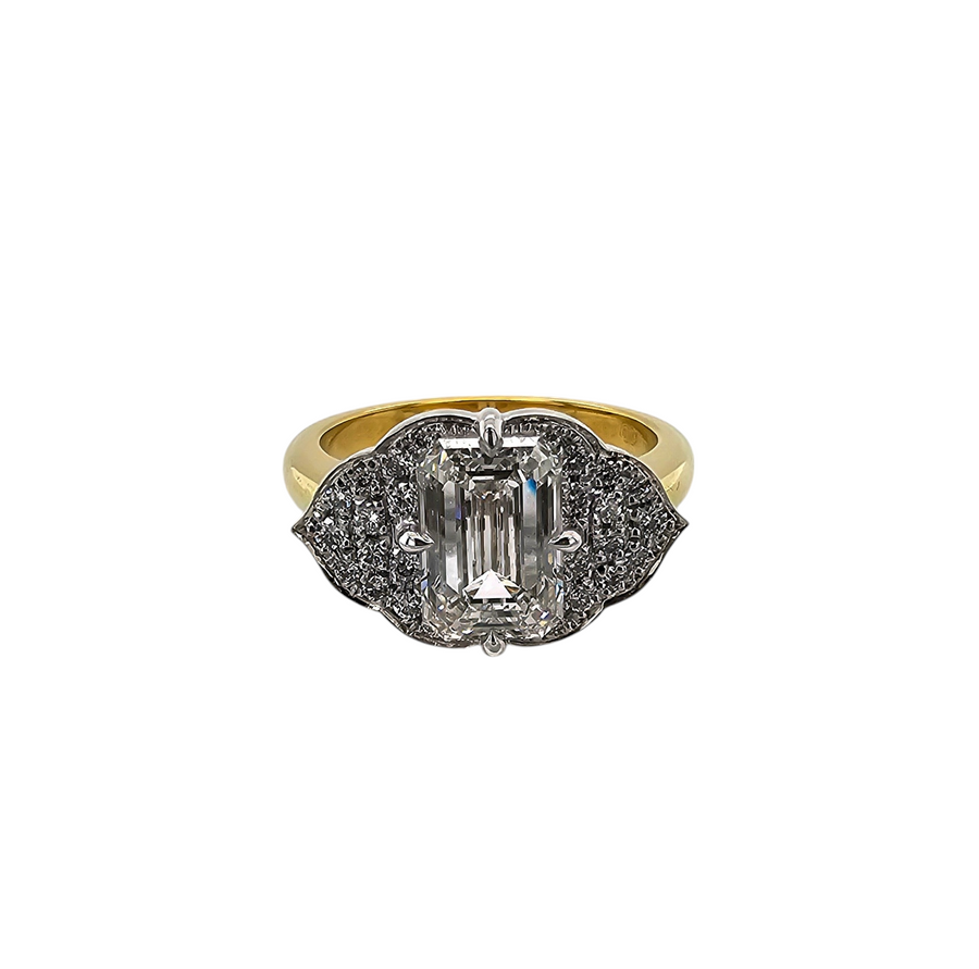 18ct White & Yellow Gold Diamond Ring