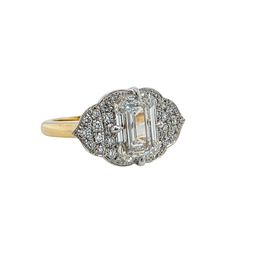 18ct White & Yellow Gold Diamond Ring