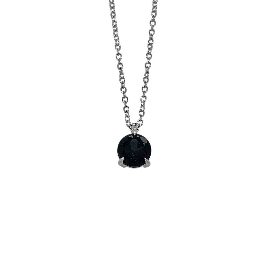 Australian Sapphire Necklace 9ct White Gold "Midnight Star"
