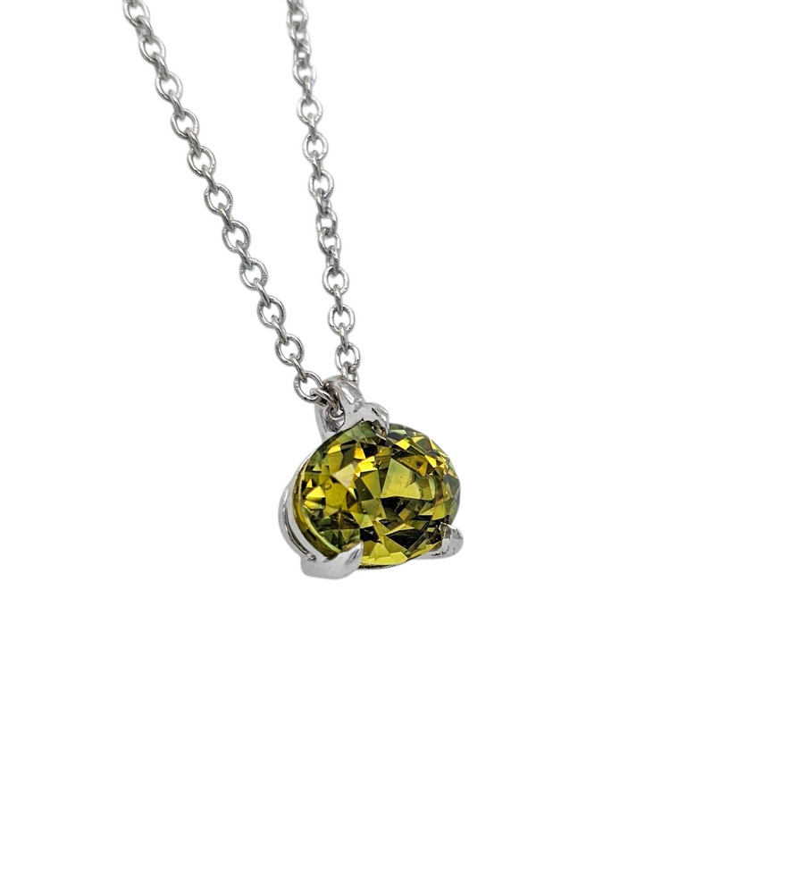 Australian Sapphire Necklace 9ct White Gold "Florin"