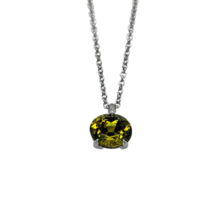 Australian Sapphire Necklace 9ct White Gold "Florin"