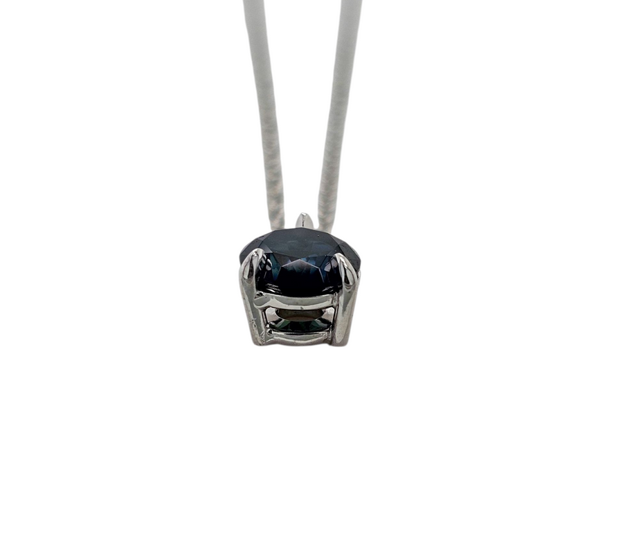 Australian Sapphire Necklace 9ct White Gold "Midnight Star"