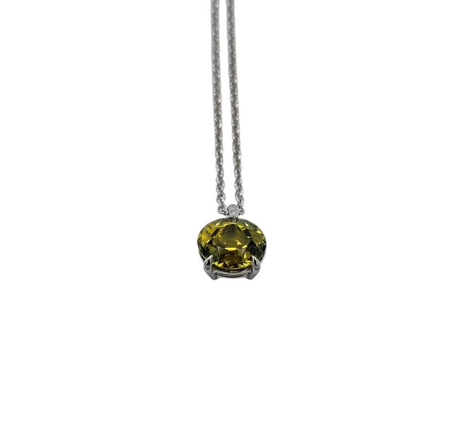 Australian Sapphire Necklace 9ct White Gold "Florin"
