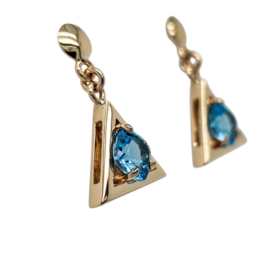 9ct Yellow Gold & Topaz Earrings