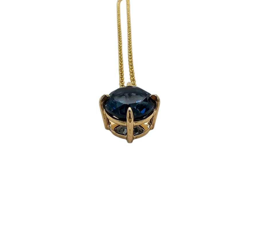 London blue topaz Necklace "Blue Ember"