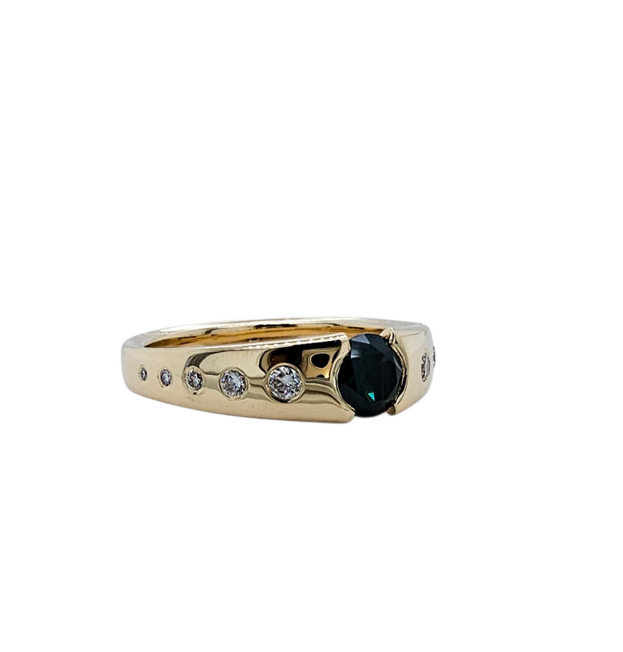 9ct Yellow Gold & Sapphire Ring 'Astra'