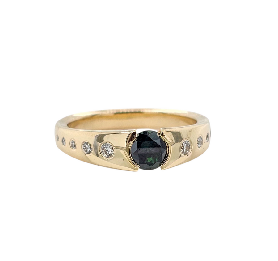 9ct Yellow Gold & Sapphire Ring 'Astra'