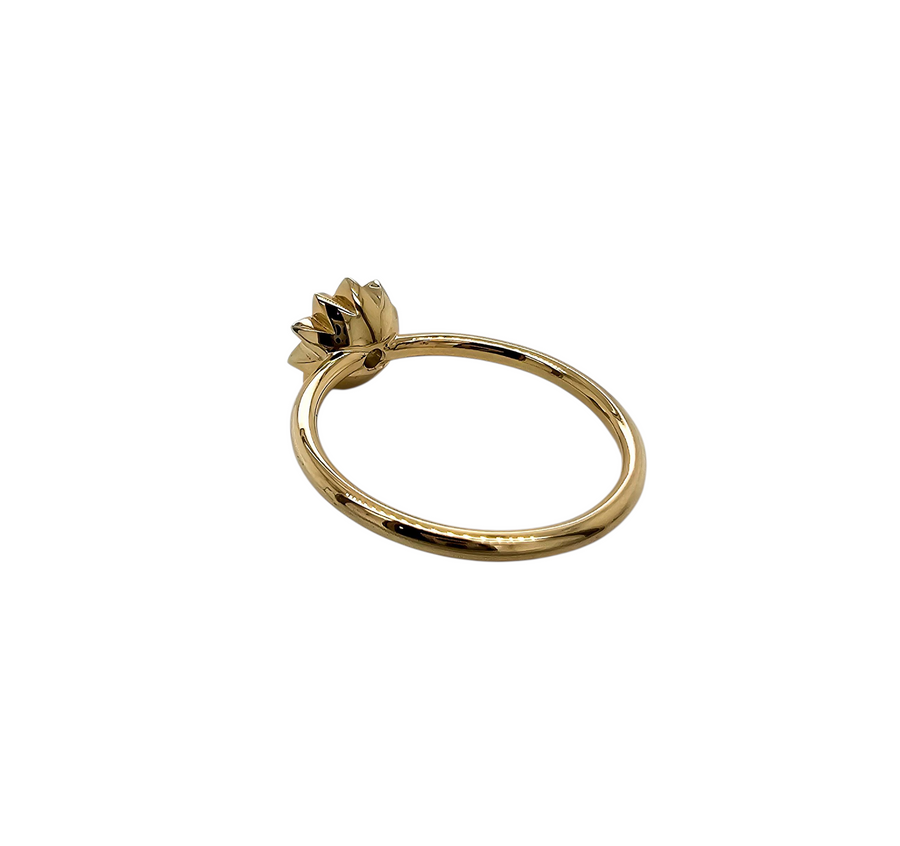 9ct Yellow Gold Aquamarine Ring "Aqua Bloom"