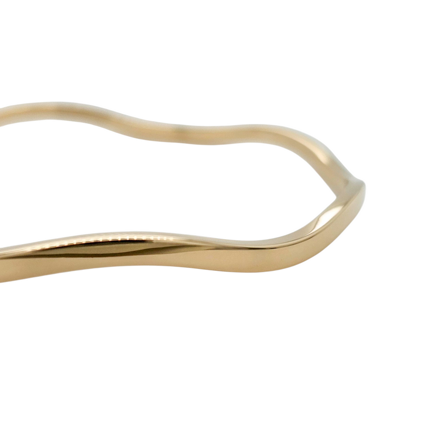 Mini Wave Bangle — 9ct Yellow Gold