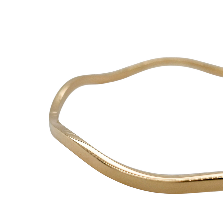 Mini Wave Bangle — 9ct Yellow Gold