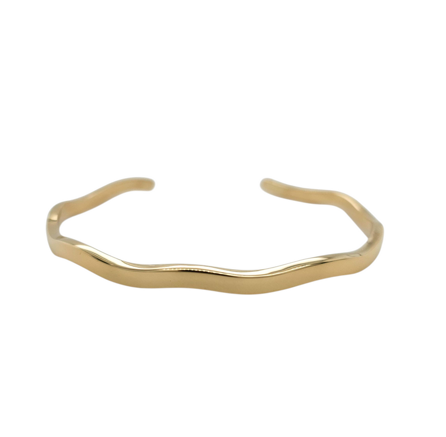 Wave Cuff — 9ct Yellow Gold.