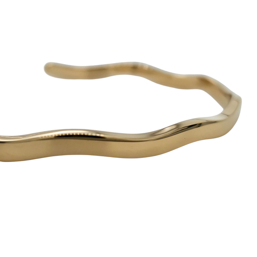 Wave Cuff — 9ct Yellow Gold.