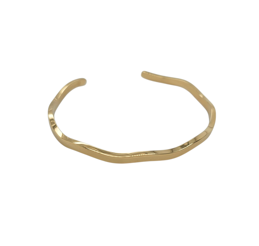 Wave Cuff — 9ct Yellow Gold.