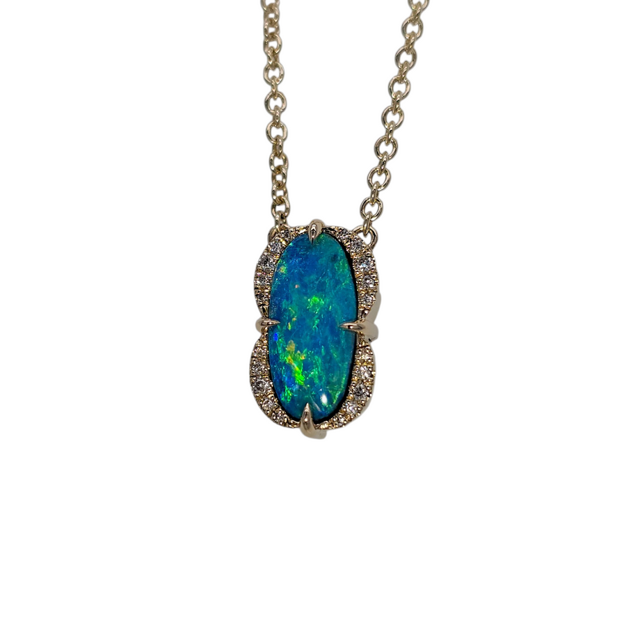 Australian Boulder Opal Necklace "Lagoon"