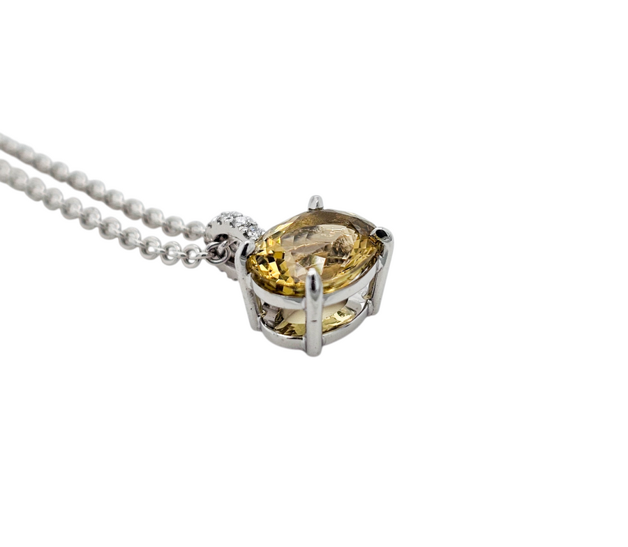 Golden Dawn- 9ct White Gold  Necklace