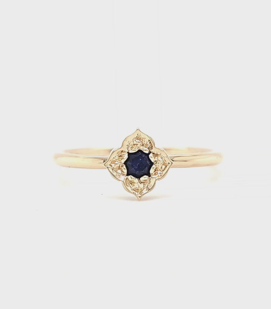 9ct Yellow Gold Sapphire Ring "Twilight"