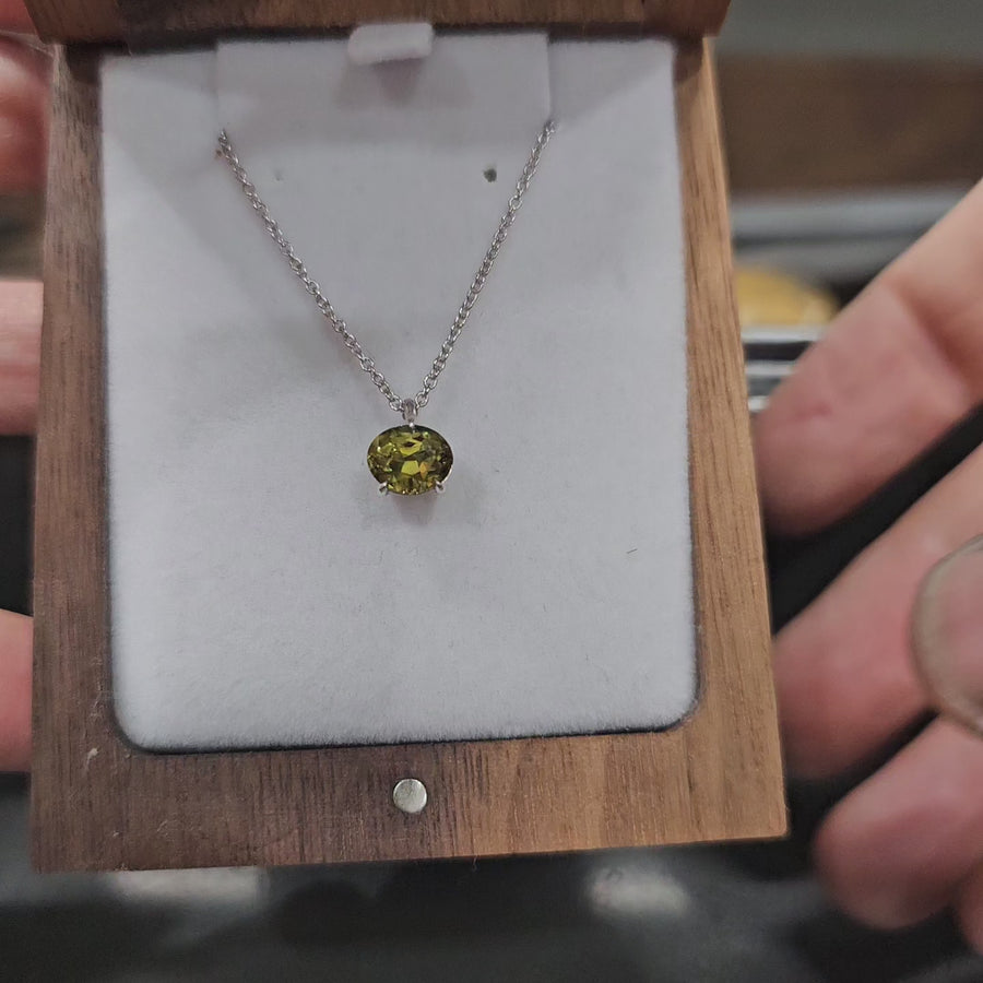 Australian Sapphire Necklace 9ct White Gold "Florin"