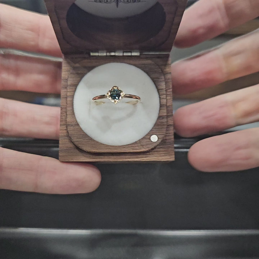 9ct Yellow Gold Sapphire Dress Ring "Aurora Bloom"