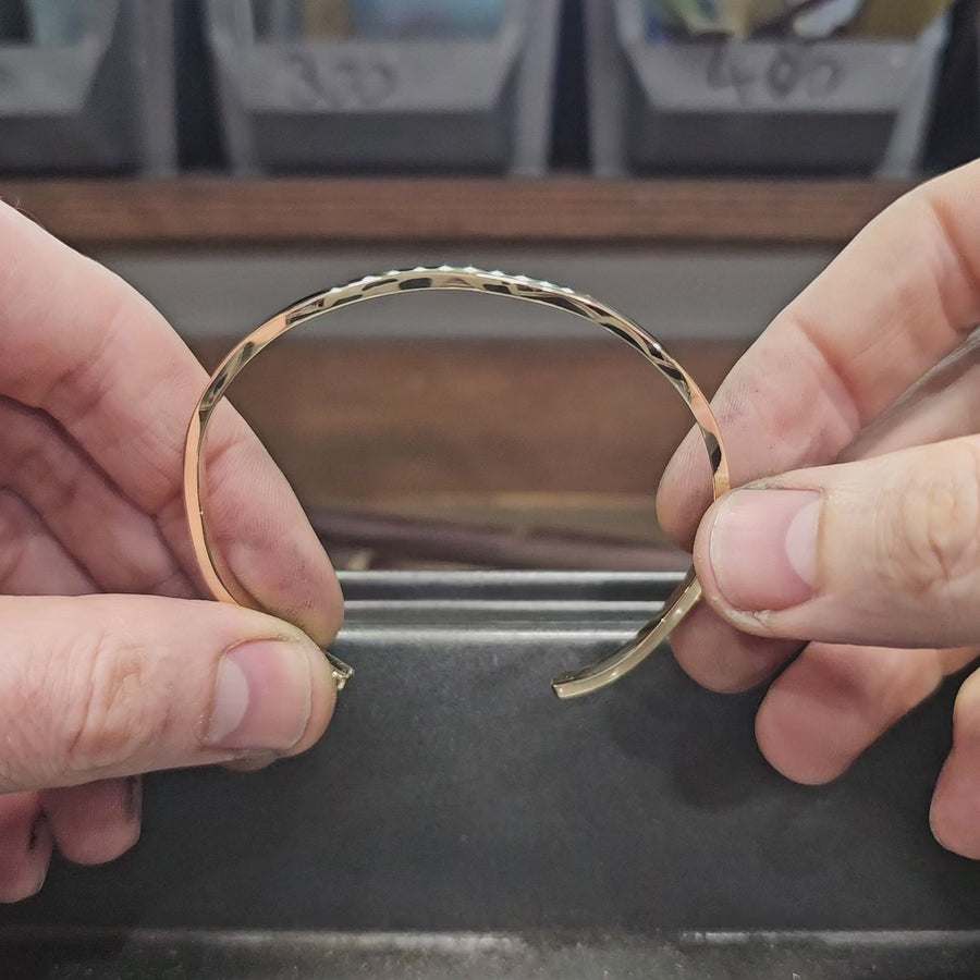 Wave Cuff — 9ct Yellow Gold.