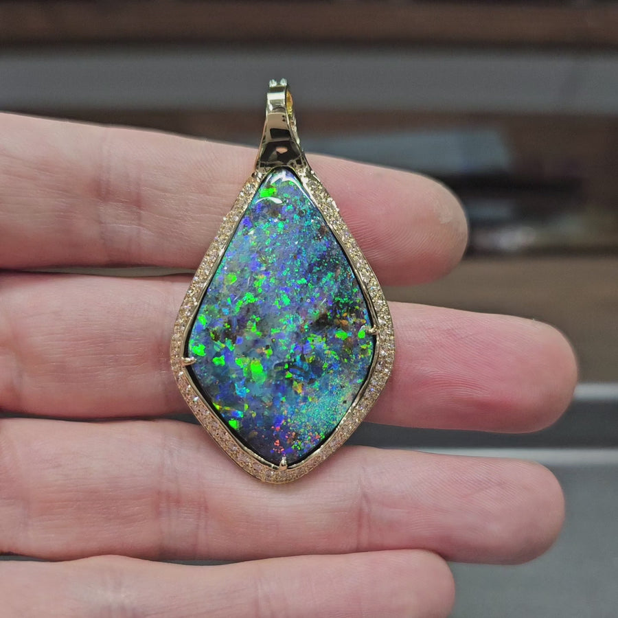 50ct Boulder Opal Pendant