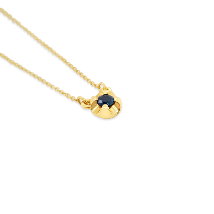 9ct Gold and Sapphire Necklace "Mini Orbit"