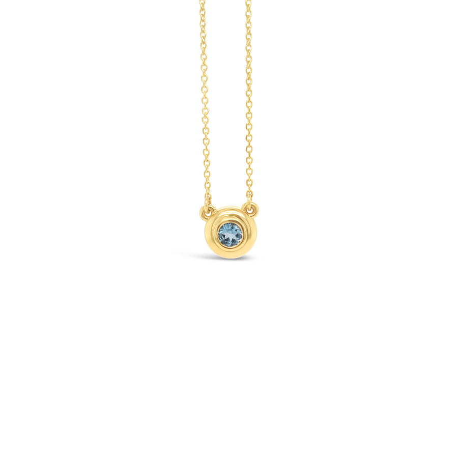 9ct Gold and Aquamarine Necklace "Riviera"