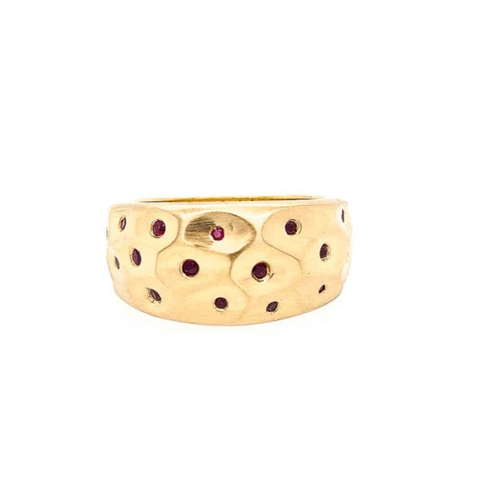 9ct Gold Ruby and Diamond Rings "Lava"