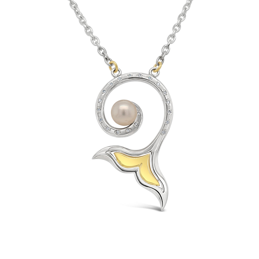 Silver & Gold Mermaid Tail Necklace