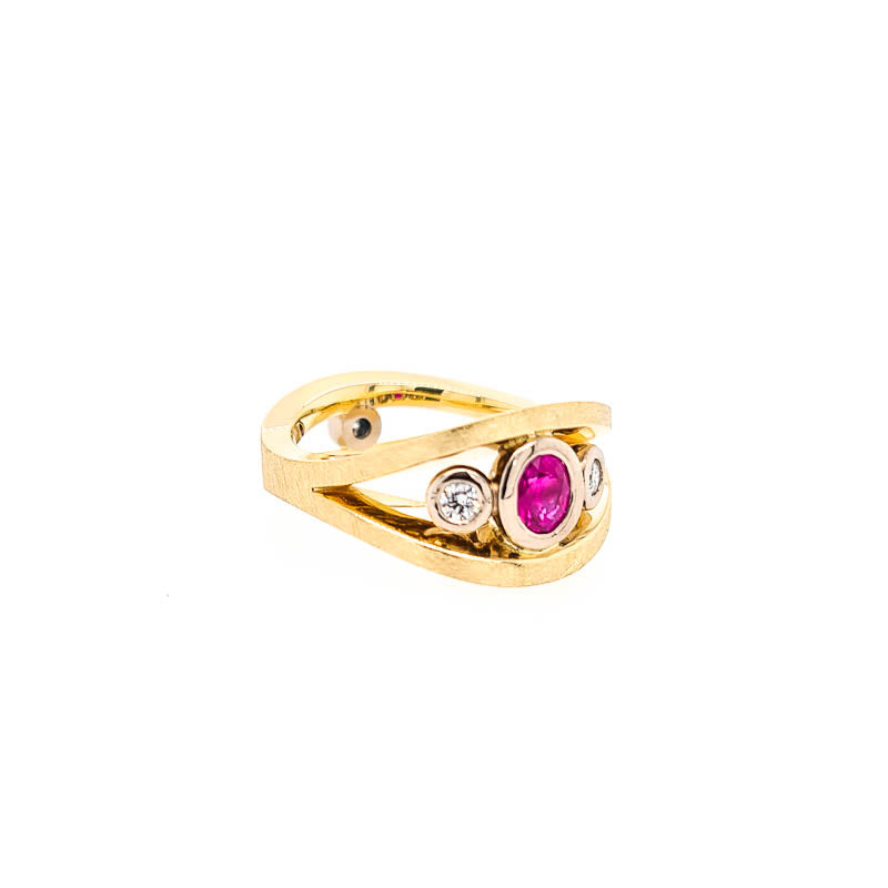 18ct Gold and Ruby Ring " Ruby Reflections"