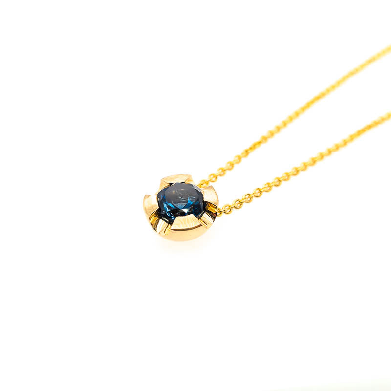 9ct Yellow Gold and Topaz Necklace "Globe"