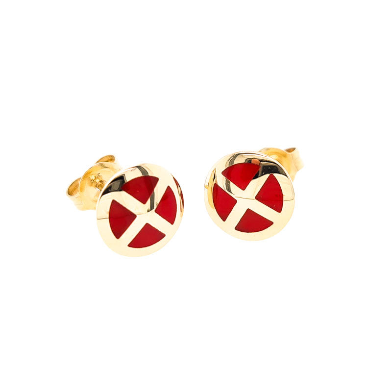9ct Gold & Enamel Earrings "Isabella"