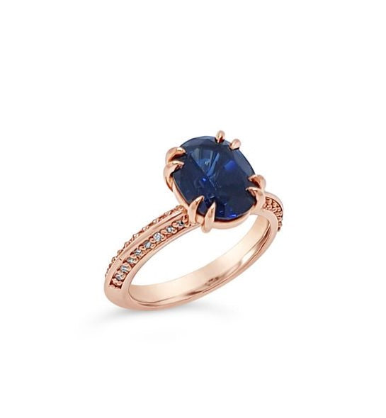 18ct Rose Gold & Sapphire Engagement Ring