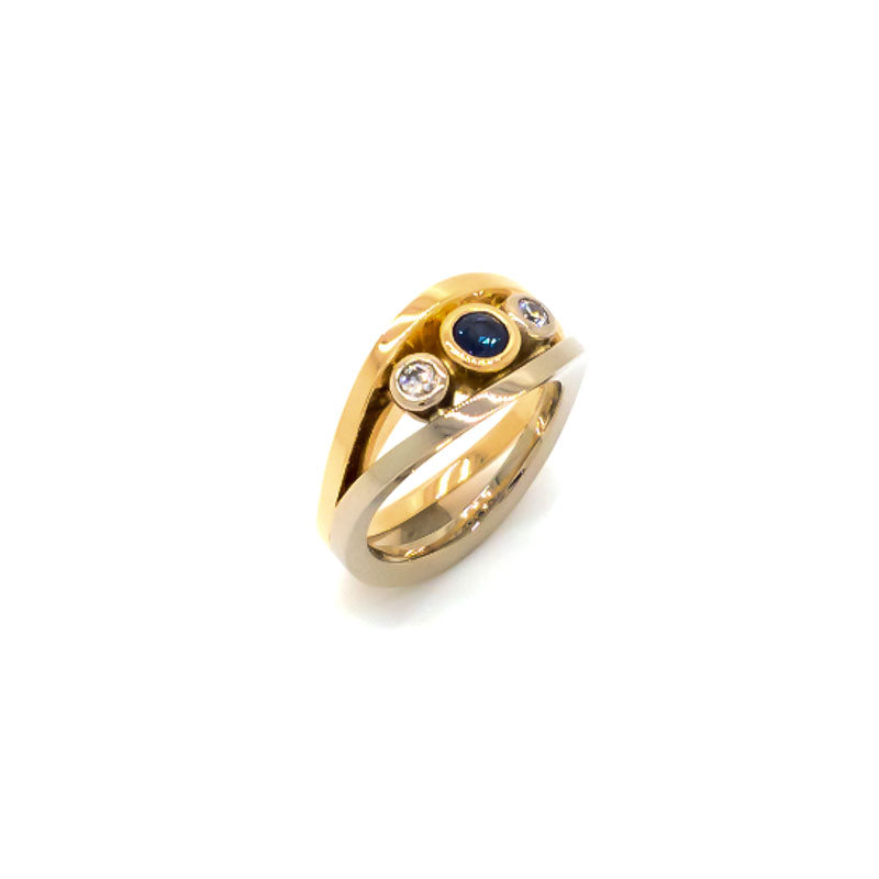 18ct Gold Two-tone 'Reflections' Ring