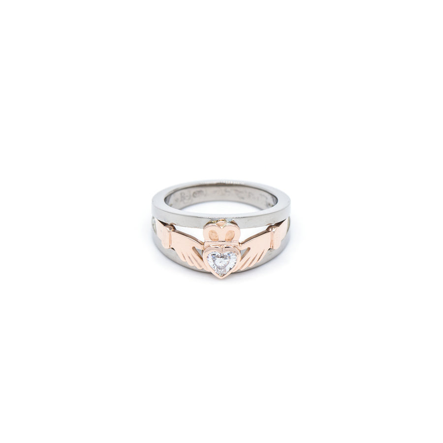 18ct White & Rose Gold Engagement Ring
